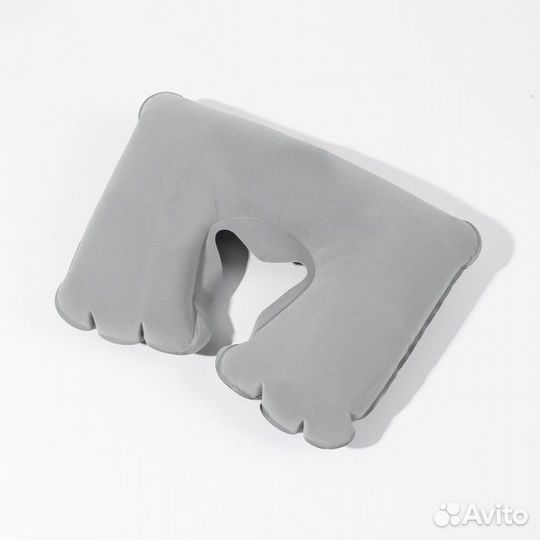 Подушка для шеи дорожная, надувная, 38 25 см, в ко