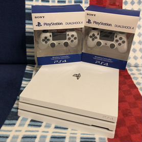 Прошитая PS4 Pro White + 2 джойстика и любые игры