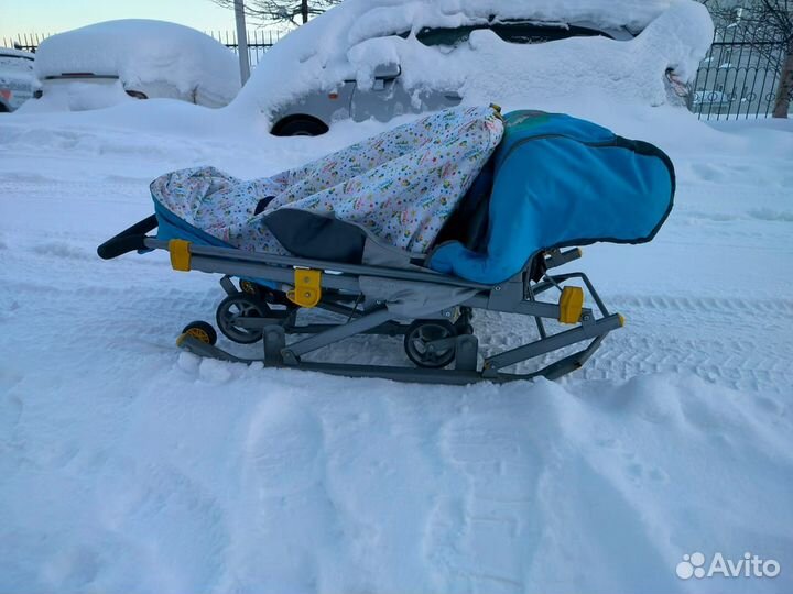 Детские санки коляска