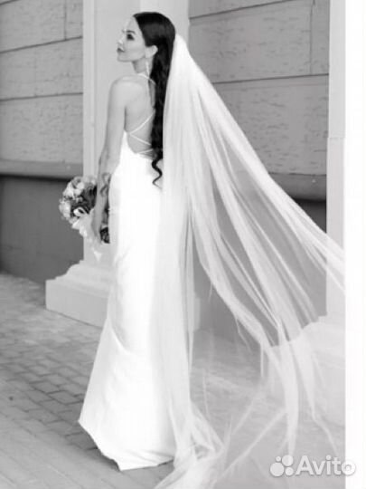 Свадебная фата длинная