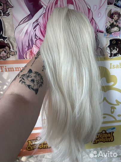 Парик лейсфронт светлый/белый