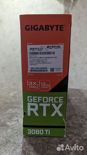 Видеокарта RTX 3080ti