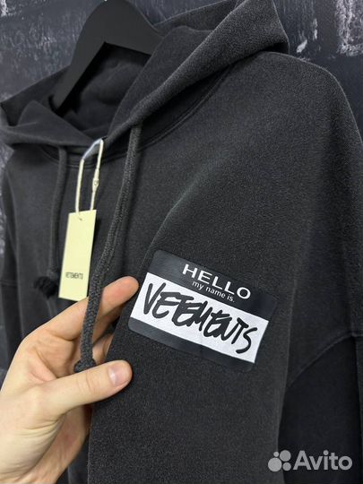 Vetements худи Hello my name