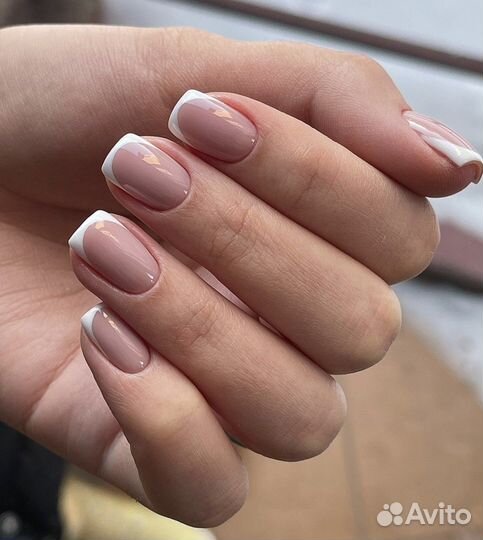 Маникюр с покрытием гель лак - наращивание ногтей