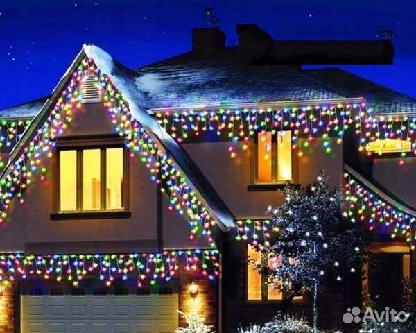 Гирлянда бахрома уличная