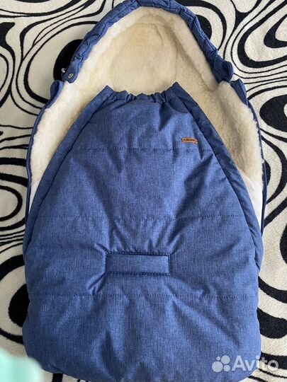 Конверт на выписку зимний для мальчика на овчине