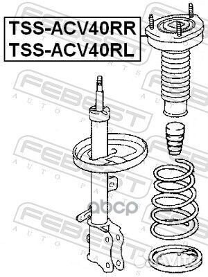 Опора амортизационной стойки зад прав Febest TS