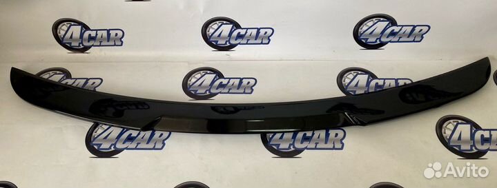 Спойлер для Хендай Солярис 17+ черный глянец