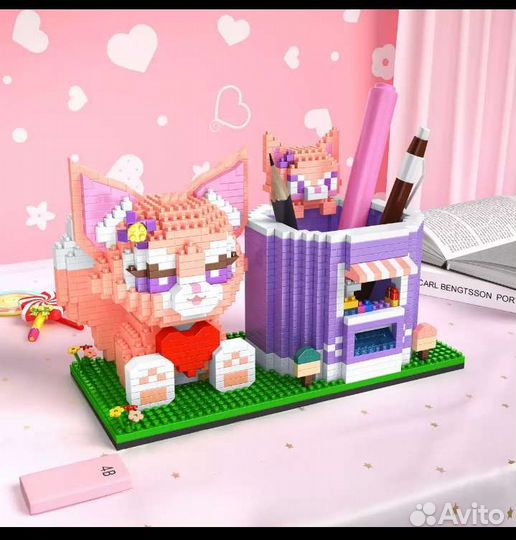 Подставка конструктор Лего Lego Стич Пикачу Зайка