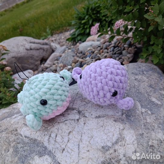 Мягкие игрушки, кит, брелки