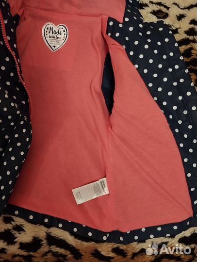 Демисезонная куртка плащ для девочки 86