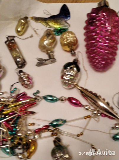 Игрушки елочные, гирлянда