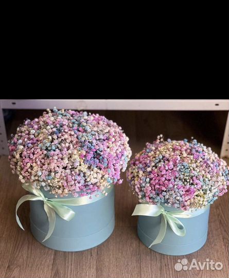 Гипсофила в Коробке. Букеты. Цветы. Доставка