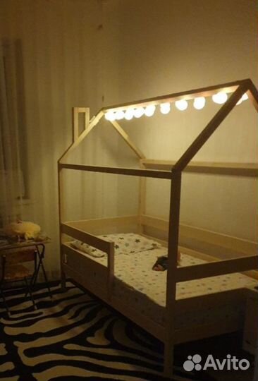 Кровать домик без покраски 190х80