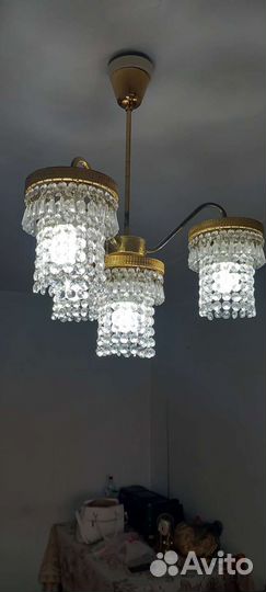 Люстра хрустальная чехословакия СССР