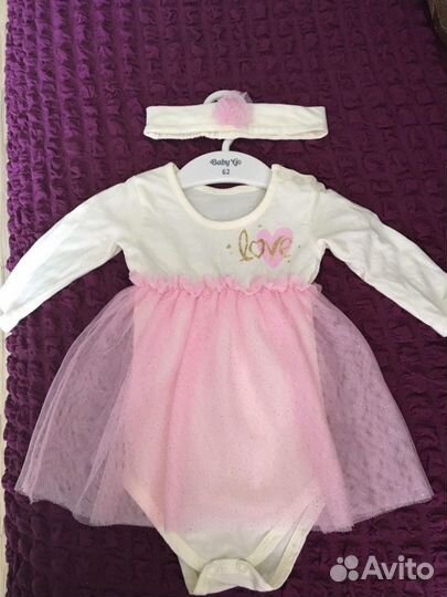 Праздничное боди на рост 62