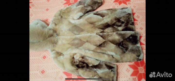 Мутоновая шуба на рост 110-122