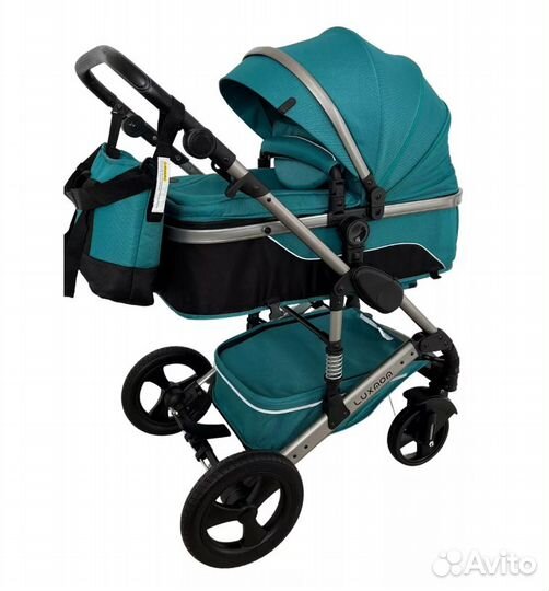Коляска трансформер Luxmom 558 (2в1), изумрудный