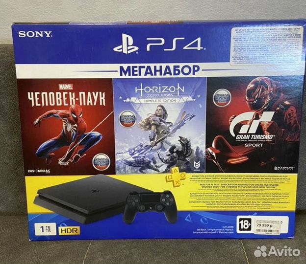 Sony PS4 slim 1tb как новая