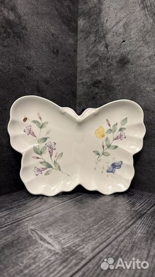 См. проф. Блюдо десертное «Бабочки на лугу» Lenox