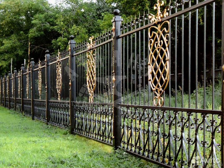 H2Кованные заборы \ Калитки на заказ 3 метра/h2 p&