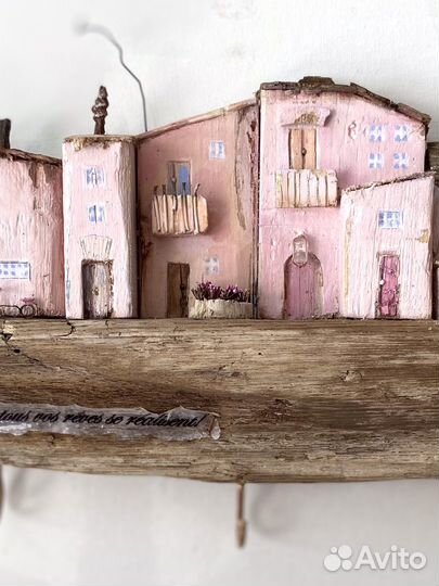 Ключница настенная из дерева driftwood