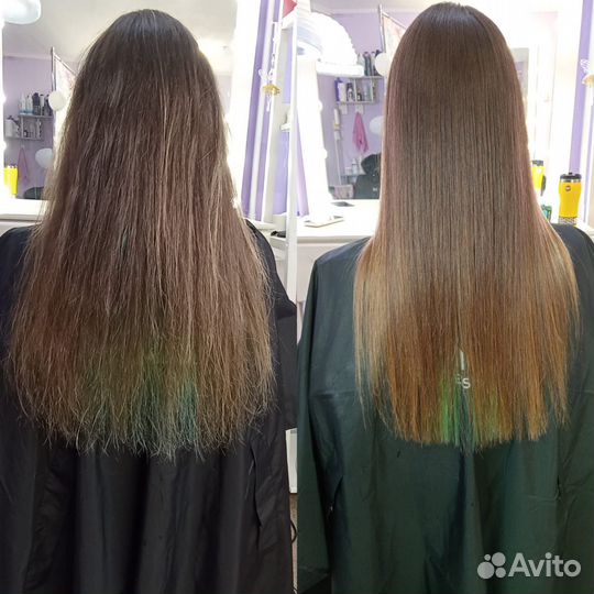 Кератин, прикорневой объем на кератине, ботокс