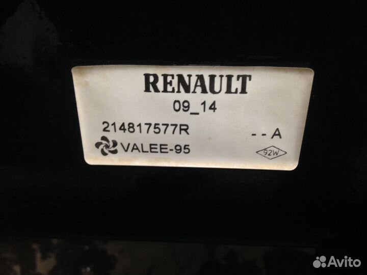 Вентилятор на Рено Дастер 2014