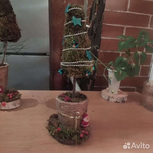 Елка ручная работа пихтовые ветки, оазис