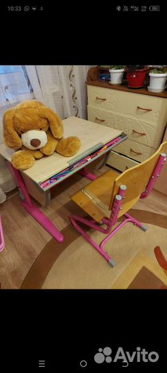 Растушая парта и стул Деми