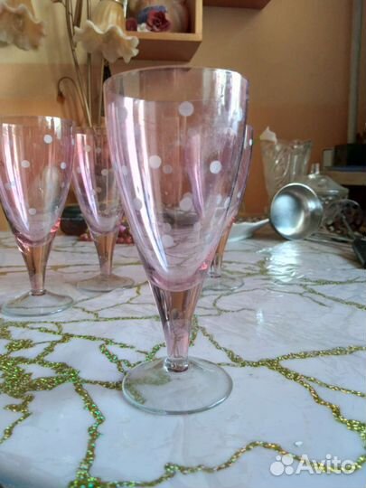 Фужеры цветное стекло СССР