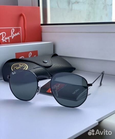 Очки ray ban hexagonal 54 черные
