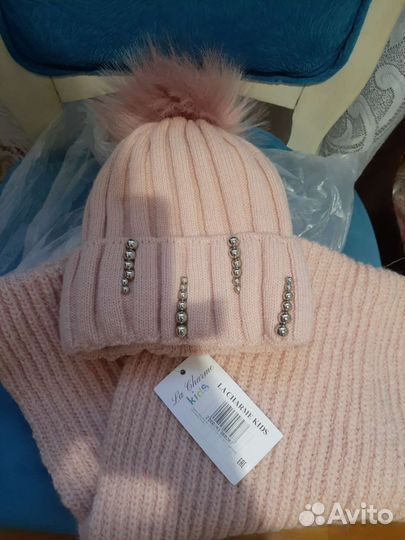 Комплект зимний шапка + снуд