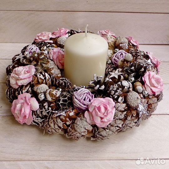 Венок интерьерный Новогодний декор