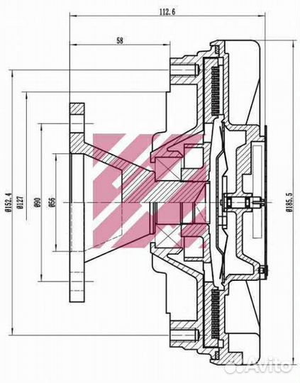 Вискомуфта вентилятора MAN F2000