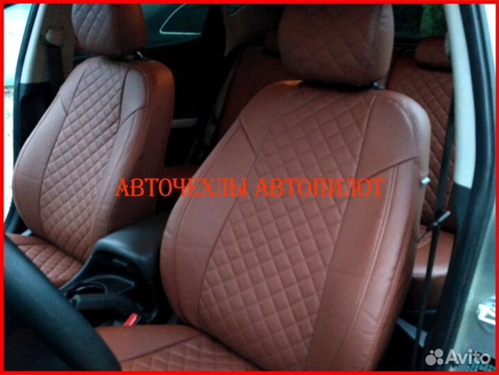 Чехлы Автопилот Kia Ceed 3 из экокожи шоколадные