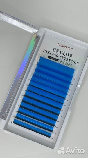 Неоновые ресницы 0.07 mix D 7-17mm iconsicn