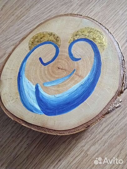 Рисунок на спиле берёзы с мини-мольбертом