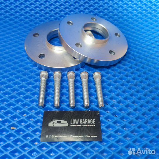 Проставки сквозные 2шт 5х114.3 64.1 15мм + Шпильки