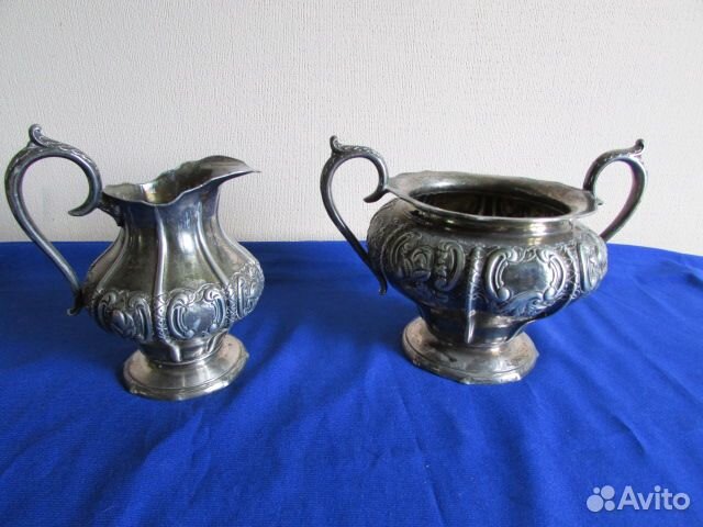 Набор для кофе, Англия 19 век. Серебрение 925пр