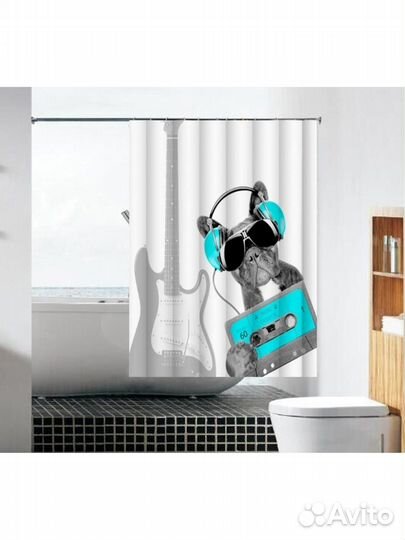 Шторка для ванной тканевая (180*180 см) 