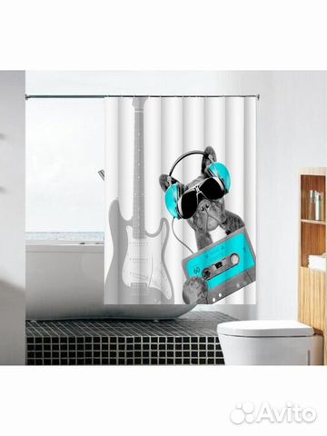 Шторка для ванной тканевая (180*180 см) 