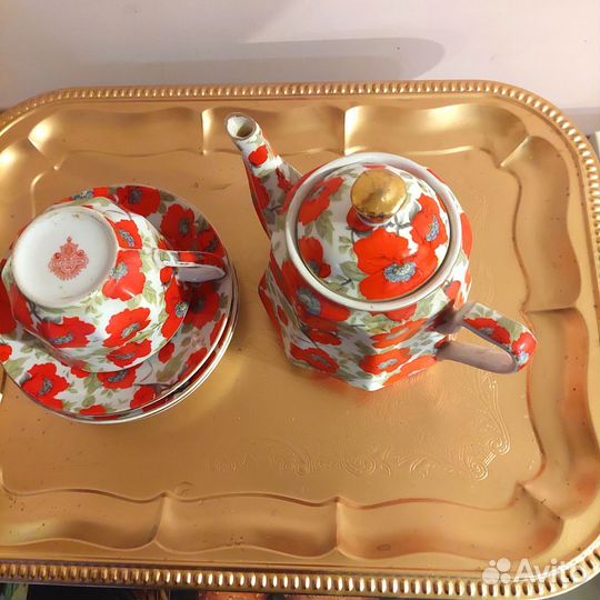 Чайный сервиз Кузнецова,фарфоровая посуда