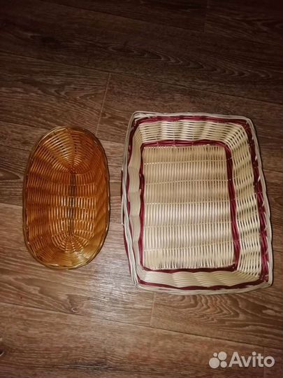 Плетеные конфетница и сухарница