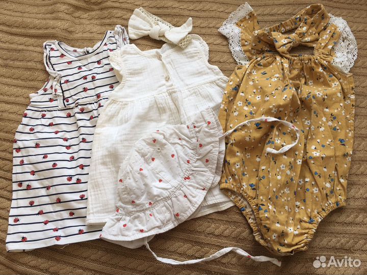 Вещи для девочки пакетом от 0 до 2 лет