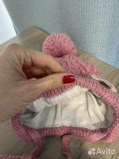 Шапка и шарф для девочки демисезонная