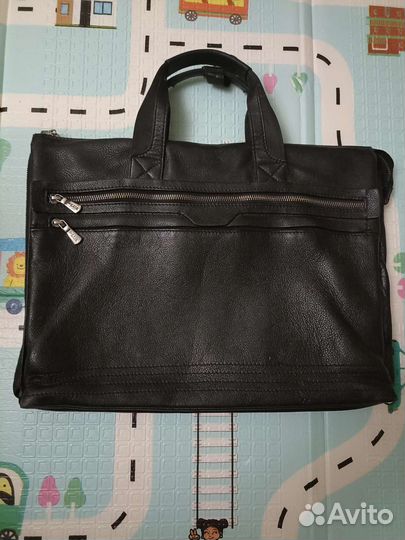 Сумка для ноутбука и документов кожаная