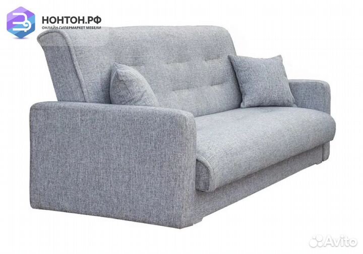 Диван книжка Лондон рогожка серая