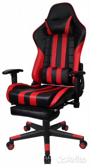 Игровое кресло Raybe K-5960 красное, подс. для ног