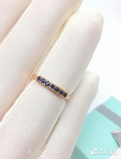 Золотое кольцо дорожка из красного золота 585 проб